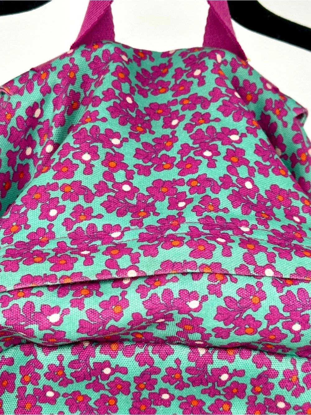 Girls Women Vera Bradley Pink & Teal Floral Backpack Back to School